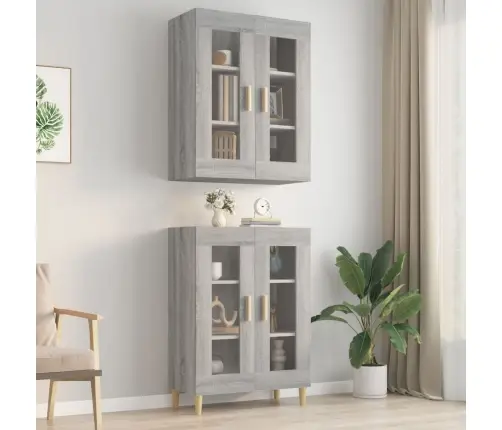 Pakabinama Sieninė Spintelė, Pilka Ąžuolo, 69,5X34X90Cm