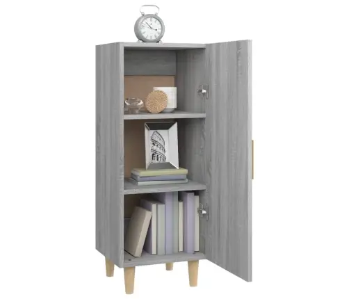 Kumode, Pelēka Ozolkoka, 34,5X34X90 Cm, Inženierijas Koks Vidaxl