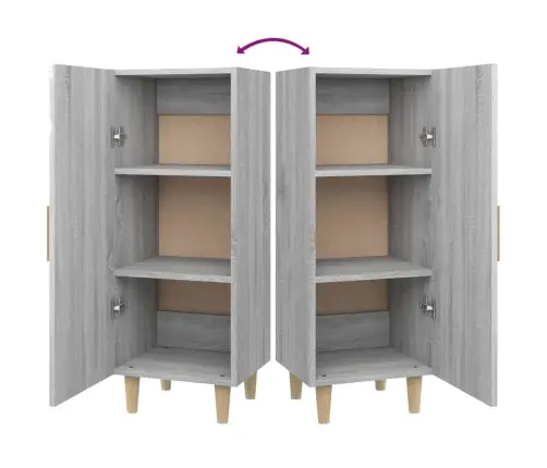 Kumode, Pelēka Ozolkoka, 34,5X34X90 Cm, Inženierijas Koks Vidaxl