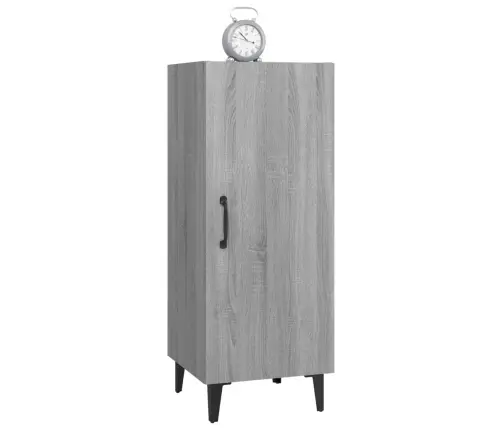 Kumode, Pelēka Ozolkoka, 34,5X34X90 Cm, Inženierijas Koks Vidaxl