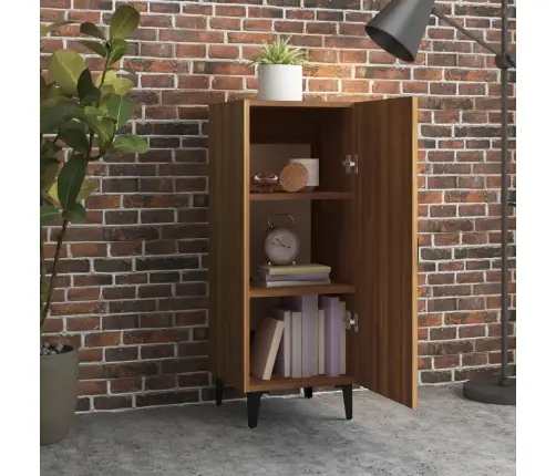 Kumode, Ozolkoka Krāsa, 34,5X34X90 Cm, Inženierijas Koks Vidaxl