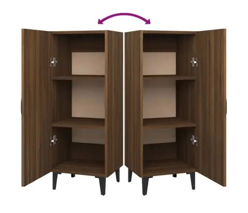 Kumode, Ozolkoka Krāsa, 34,5X34X90 Cm, Inženierijas Koks Vidaxl