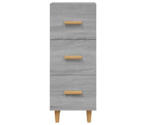 Kumode, Pelēka Ozolkoka, 34,5X34X90 Cm, Inženierijas Koks Vidaxl