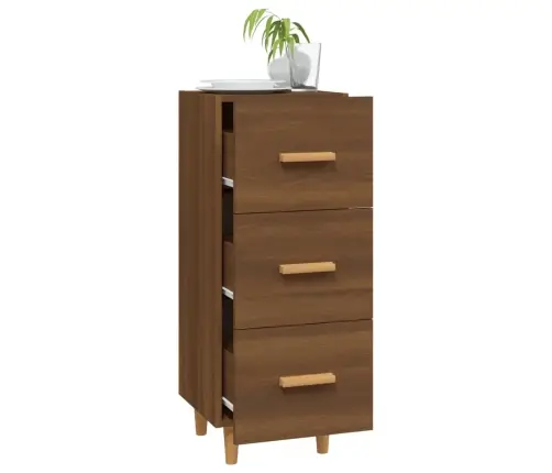 Kumode, Ozolkoka Krāsa, 34,5X34X90 Cm, Inženierijas Koks Vidaxl