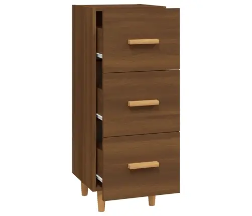 Kumode, Ozolkoka Krāsa, 34,5X34X90 Cm, Inženierijas Koks Vidaxl