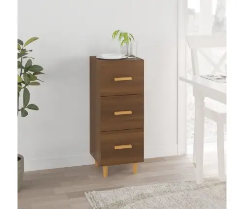 Kumode, Ozolkoka Krāsa, 34,5X34X90 Cm, Inženierijas Koks Vidaxl