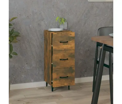 Kumode, Ozolkoka Krāsa, 34,5X34X90 Cm, Inženierijas Koks Vidaxl