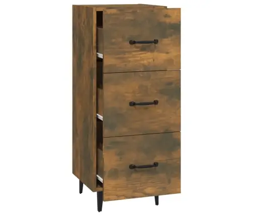 Kumode, Ozolkoka Krāsa, 34,5X34X90 Cm, Inženierijas Koks Vidaxl