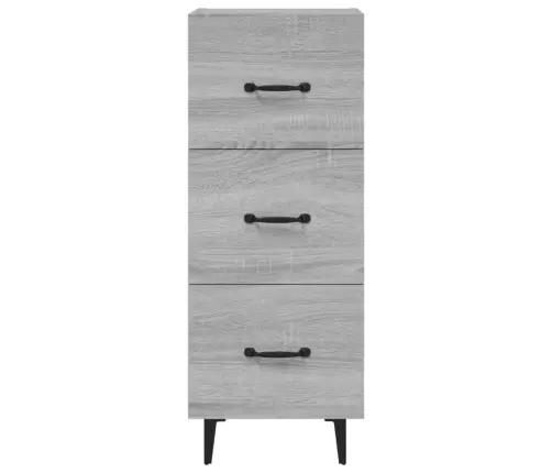 Kumode, Pelēka Ozolkoka, 34,5X34X90 Cm, Inženierijas Koks Vidaxl