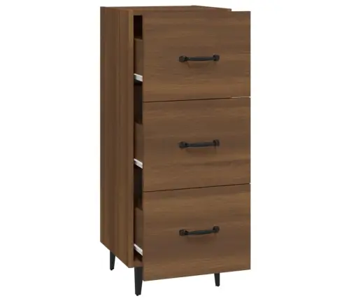 Kumode, Ozolkoka Krāsa, 34,5X34X90 Cm, Inženierijas Koks Vidaxl