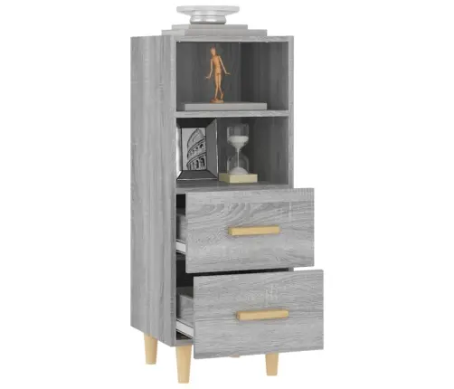 Kumode, Pelēka Ozolkoka, 34,5X34X90 Cm, Inženierijas Koks Vidaxl Kumode, Pelēka Ozolkoka, 34,5X34X90 Cm, Inženierijas Koks Vidaxl