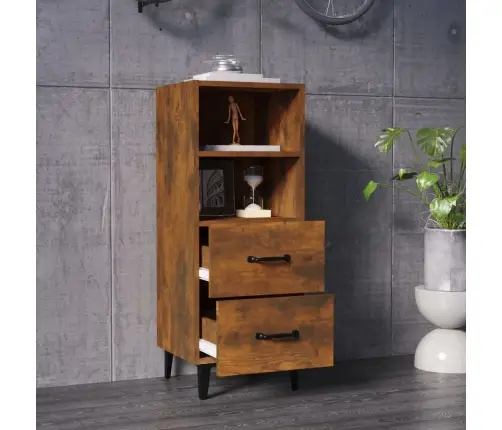 Kumode, Ozolkoka Krāsa, 34,5X34X90 Cm, Inženierijas Koks Vidaxl