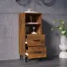 Kumode, Ozolkoka Krāsa, 34,5X34X90 Cm, Inženierijas Koks Vidaxl