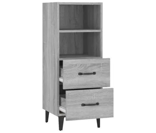 Kumode, Pelēka Ozolkoka, 34,5X34X90 Cm, Inženierijas Koks Vidaxl