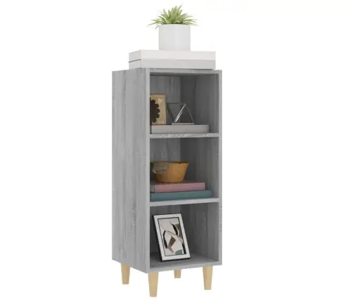 Šoninė Spintelė, Pilka Ąžuolo, 34,5X32,5X90cm Apdirbta Mediena