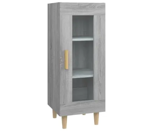 Kumode, Pelēka Ozolkoka, 34,5X34X90 Cm, Inženierijas Koks Vidaxl