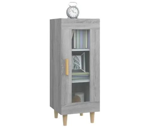 Kumode, Pelēka Ozolkoka, 34,5X34X90 Cm, Inženierijas Koks Vidaxl