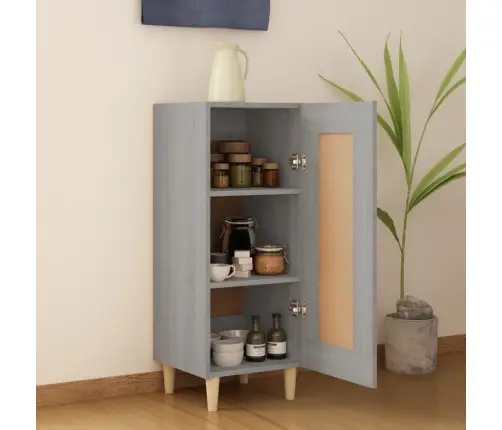 Šoninė Spintelė, Pilka Ąžuolo, 34,5X34X90cm Apdirbta Mediena