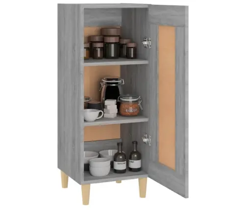 Šoninė Spintelė, Pilka Ąžuolo, 34,5X34X90cm Apdirbta Mediena