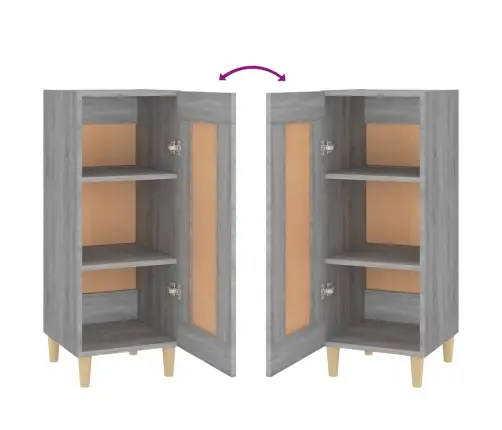 Šoninė Spintelė, Pilka Ąžuolo, 34,5X34X90cm Apdirbta Mediena