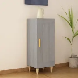 Kumode, Pelēka Ozolkoka, 34,5X34X90 Cm, Inženierijas Koks Vidaxl