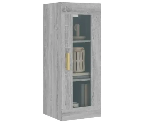 Pakabinama Sieninė Spintelė, Pilka Ąžuolo, 34,5X34X90Cm