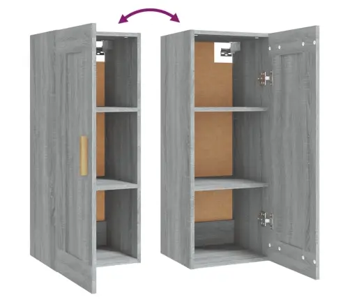 Seinakapp, Hall Sonoma Tamm, 35X34X90 cm Tehispuit