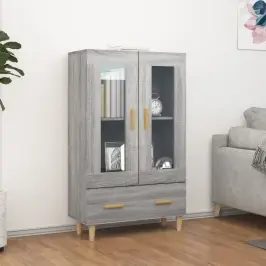 Augstais Skapītis, Pelēka Ozola, 70X31X115Cm, Inženierijas Koks Vidaxl