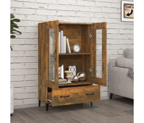 Komoda, Dūminio Ąžuolo Spalvos, 70X31X115cm Apdirbta Mediena