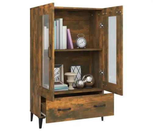 Komoda, Dūminio Ąžuolo Spalvos, 70X31X115cm Apdirbta Mediena