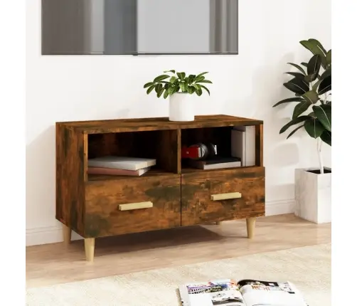 Tv Skapītis, Ozolkoka Krāsa, 80X36X50 Cm, Inženierijas Koks Vidaxl