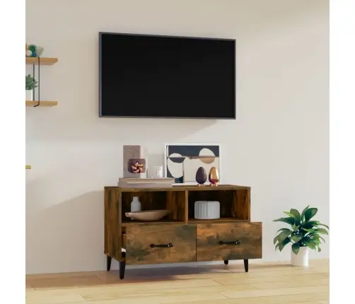 Tv Skapītis, Ozolkoka Krāsa, 80X36X50 Cm, Inženierijas Koks Vidaxl
