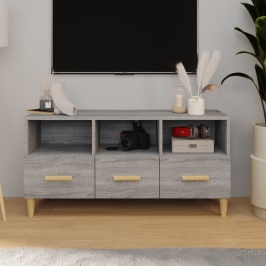 Tv Skapītis, Pelēka Ozolkoka, 102X36X50 Cm, Inženierijas Koks Vidaxl