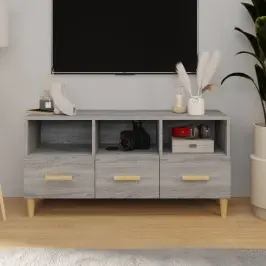 Tv Skapītis, Pelēka Ozolkoka, 102X36X50 Cm, Inženierijas Koks Vidaxl