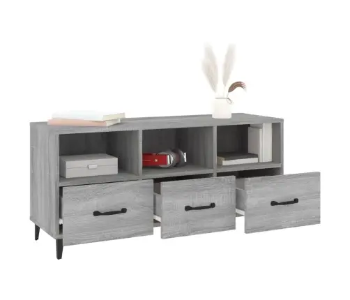 Tv Skapītis, Pelēka Koka Krāsa, 102X35X50 Cm, Inženierijas Koks Vidaxl