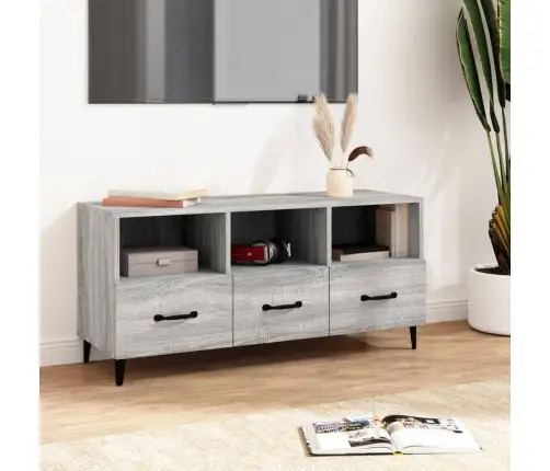 Tv Skapītis, Pelēka Koka Krāsa, 102X35X50 Cm, Inženierijas Koks Vidaxl