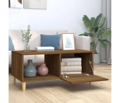 Kafijas Galdiņš, Ozola Krāsa, 89,5X50X40 Cm, Inženierijas Koks Vidaxl