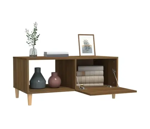 Kafijas Galdiņš, Ozola Krāsa, 89,5X50X40 Cm, Inženierijas Koks Vidaxl