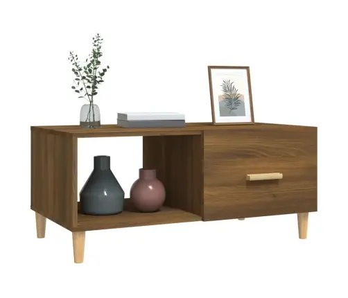 Kafijas Galdiņš, Ozola Krāsa, 89,5X50X40 Cm, Inženierijas Koks Vidaxl