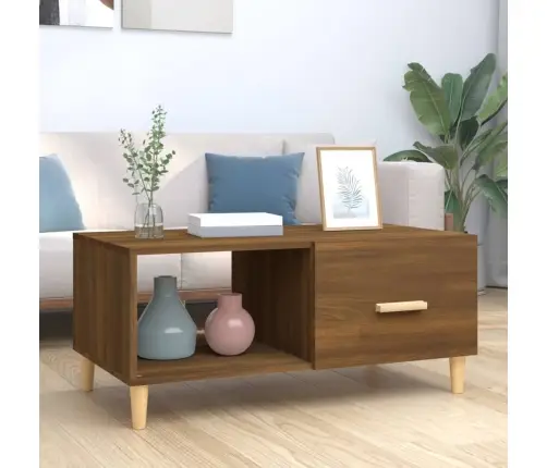 Kafijas Galdiņš, Ozola Krāsa, 89,5X50X40 Cm, Inženierijas Koks Vidaxl