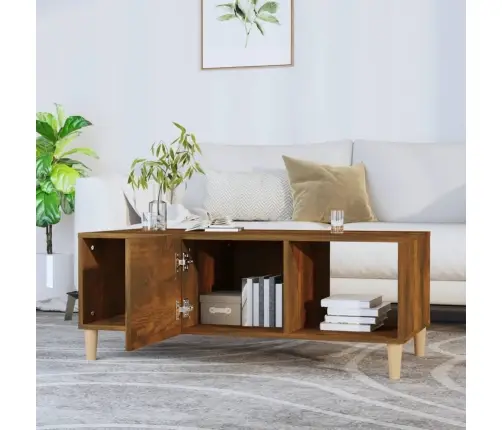 Kafijas Galdiņš, Koka Krāsa, 102X50X40 Cm, Inženierijas Koks Vidaxl