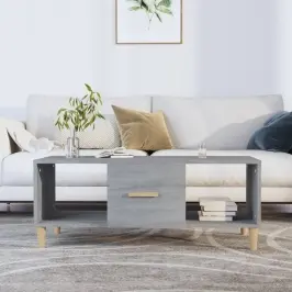 Kafijas Galdiņš, Pelēka Ozola, 102X50X40 Cm, Inženierijas Koks Vidaxl