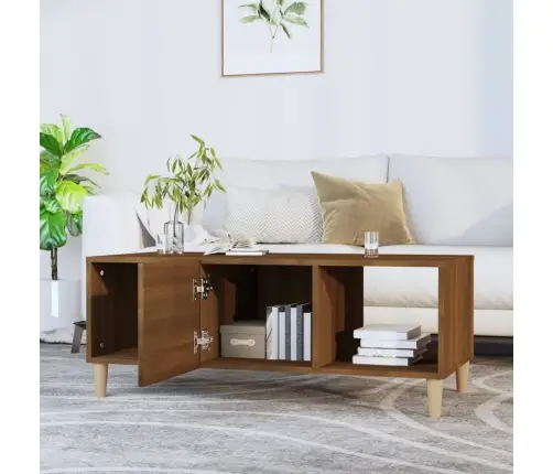 Kavos Staliukas, Rudas Ąžuolo, 102X50X40cm Apdirbta Mediena Kavos Staliukas, Rudas Ąžuolo, 102X50X40cm Apdirbta Mediena