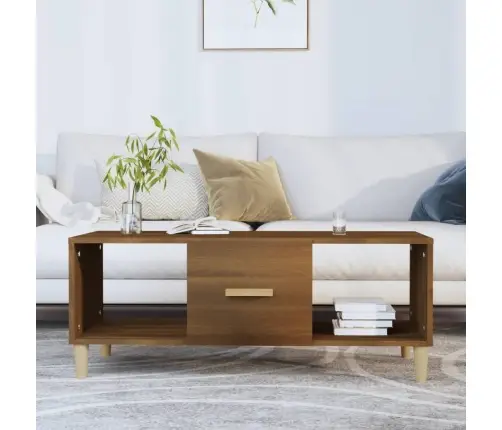 Kavos Staliukas, Rudas Ąžuolo, 102X50X40cm Apdirbta Mediena Kavos Staliukas, Rudas Ąžuolo, 102X50X40cm Apdirbta Mediena