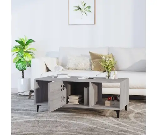 Kafijas Galdiņš, Pelēka Ozola, 102X50X40 Cm, Inženierijas Koks Vidaxl