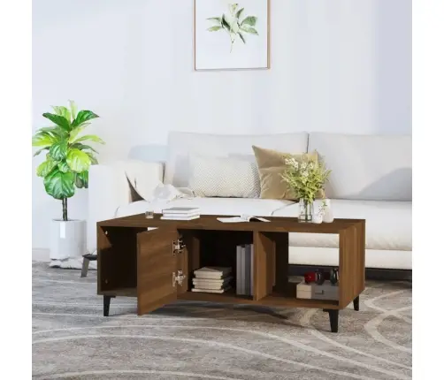 Kafijas Galdiņš, Ozola Krāsa, 102X50X40 Cm, Inženierijas Koks Vidaxl