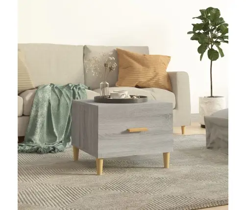 Kafijas Galdiņš, Pelēka Ozolkoka, 50X50X40Cm, Inženierijas Koks Vidaxl