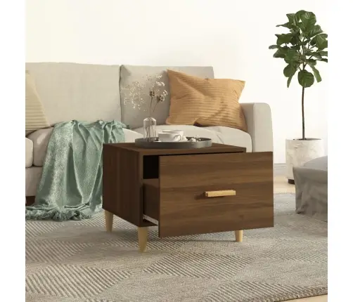 Kohvilauad, 2 Tk, Pruun Tamm, 50 X 50 X 40 cm Tehispuit