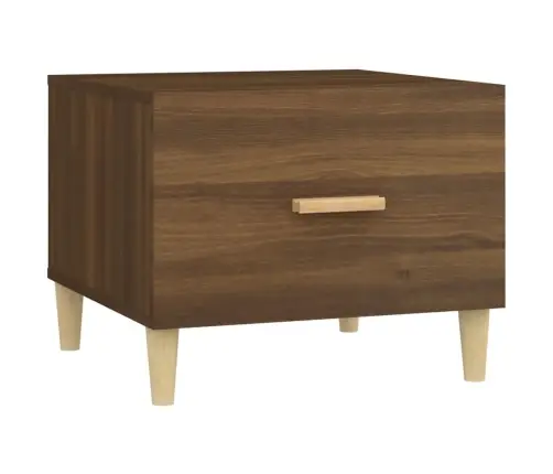 Kohvilauad, 2 Tk, Pruun Tamm, 50 X 50 X 40 cm Tehispuit