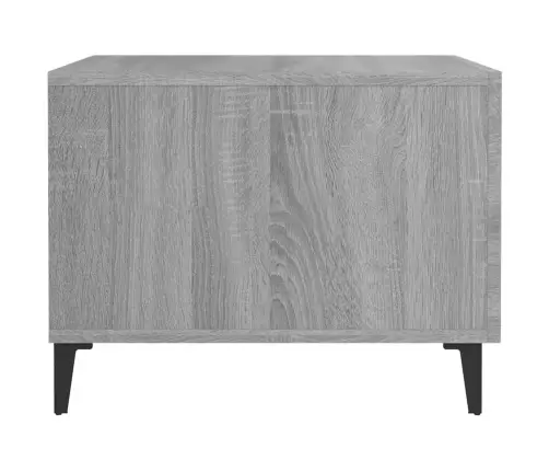 Kavos Staliukas Su Kojelėmis, Pilkas Ąžuolo, 50X50X40Cm Kavos Staliukas Su Kojelėmis, Pilkas Ąžuolo, 50X50X40Cm